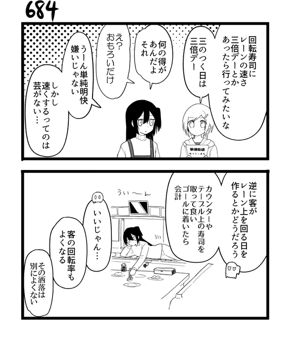 創作2コマ漫画 その684 