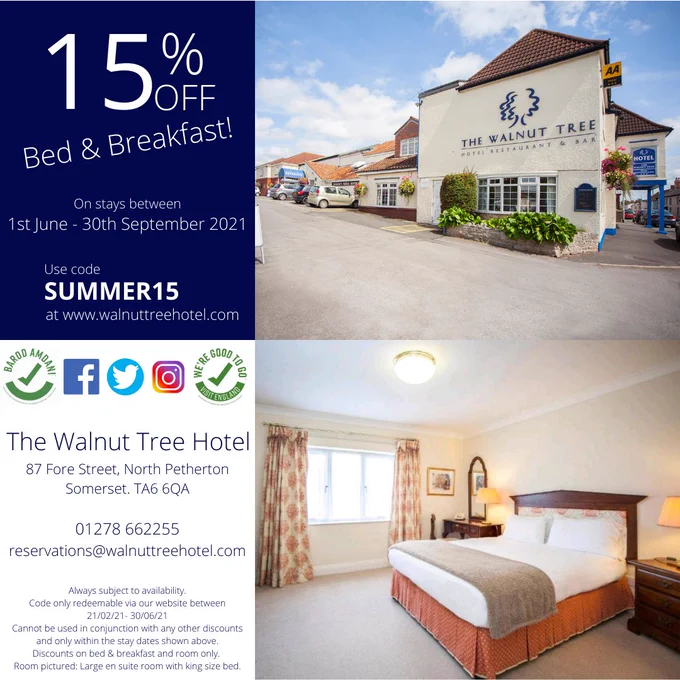Image from The Walnut Tree Hotel (@WalnutTreeHotel)