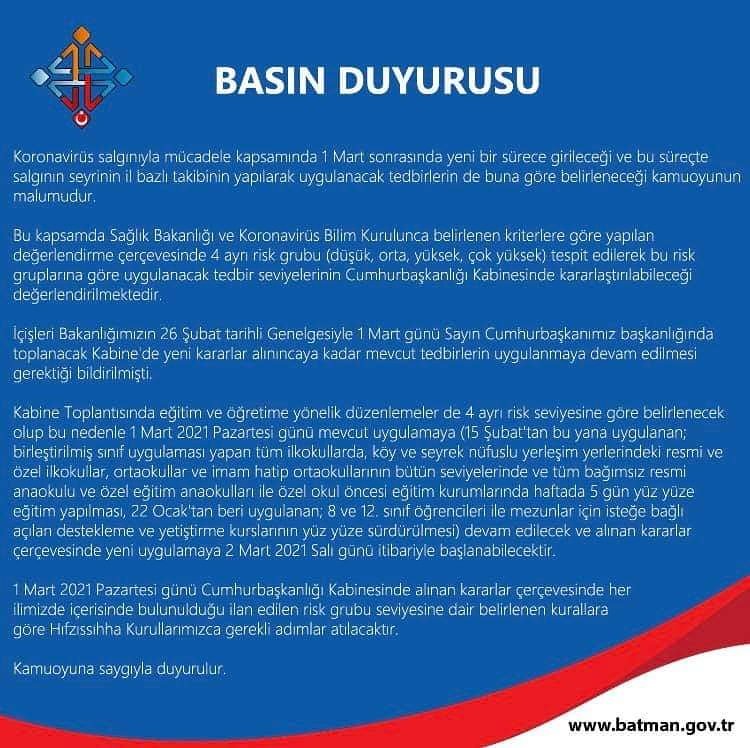 Tüm öğrencilerimizin ve taşımalı eğitim görevlilerimizin dikkatine!