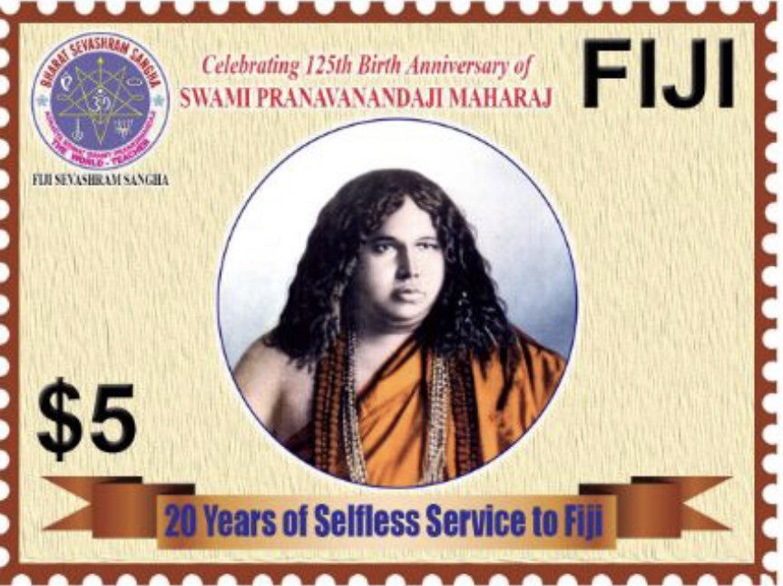 Pranav_Math's tweet photo. Postage Stamps in honour of Acharya Srimat Swami Pranavanandaji Maharaj and Fiji Sevashram Sangha, Bharat Sevashram Sangha. https://t.co/smNBT4AD9M