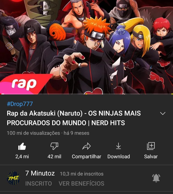 Rap da Akatsuki - Os Ninjas Mais Procurados do Mundo - 7 Minutoz 