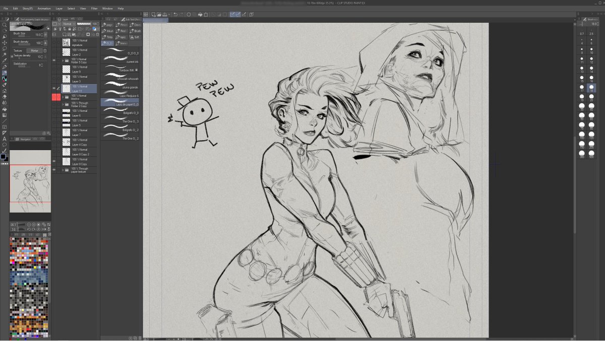 "Pew pew" 
Sketches before work
#MarvelComics #CLIPSTUDIOPAINT #Huion #huiontablet 