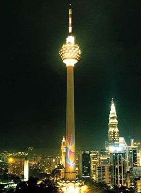 Almost forgot to post today's addition, but we're off to Kuala Lumpur Tower (in Malay that's Menara Kuala Lumpur). It's a communications tower in Kuala Lumpur which is 1,381 feet tall, including the antenna on the top. The tower also has a revolving restaurant. It's the.......