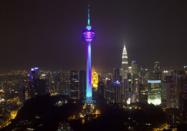 Almost forgot to post today's addition, but we're off to Kuala Lumpur Tower (in Malay that's Menara Kuala Lumpur). It's a communications tower in Kuala Lumpur which is 1,381 feet tall, including the antenna on the top. The tower also has a revolving restaurant. It's the.......