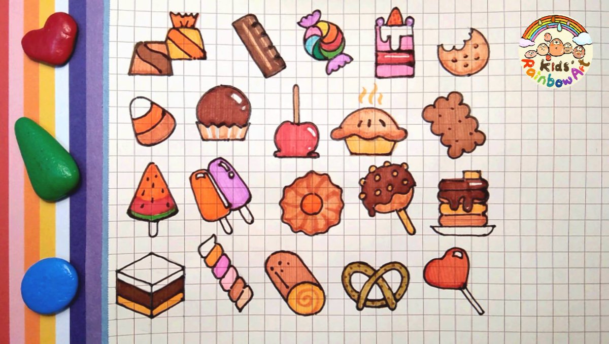 PopoWu1's tweet photo. Doodle foods|Candy|Chocolate|Lollipop|Cookie|Pie|Popsicle|Pan cake|Swiss... https://t.co/2z5CXWCNdE via @YouTube https://t.co/aeXMyrj0g1