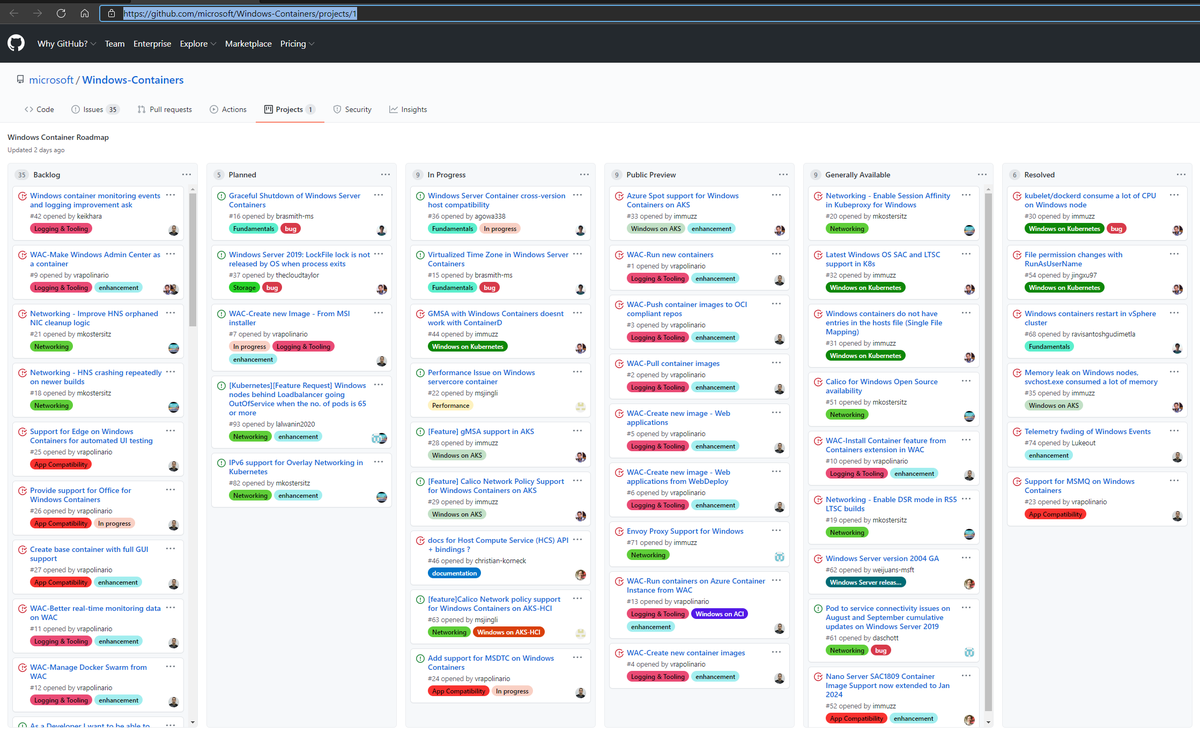 JamesvandenBerg's tweet image. #Microsoft Windows Containers Roadmap 🚀
github.com/microsoft/Wind…
#Winserv #Containers #Windows10 #WindowsInsiders #WIMVP #DevOps #developers #AzureStackHCI #MVPBuzz #WindowsAdminCenter