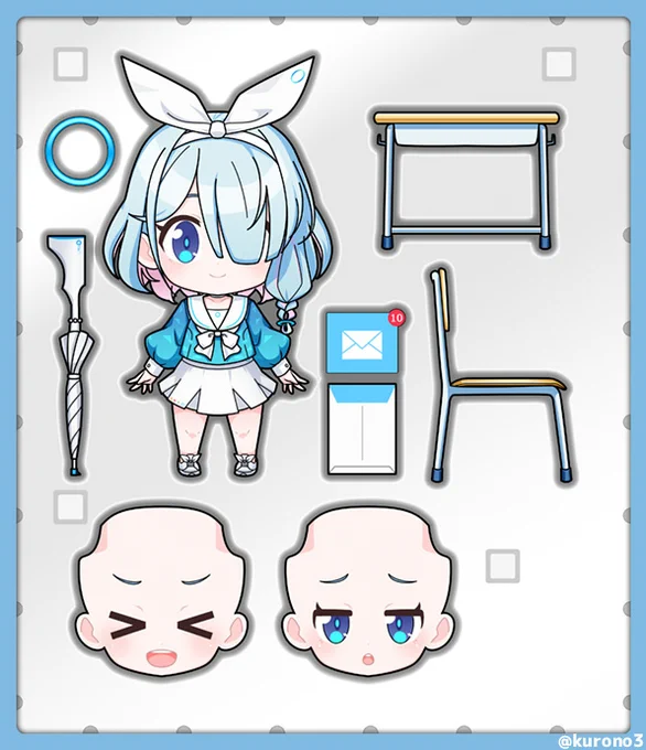 出たらいいなを形(絵)に。ねんどろいど風・『ブルーアーカイブ』のアロナちゃん描きました。
#ブルーアーカイブ  #ブルアカ 