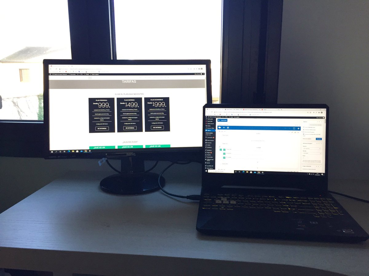 ChesusRL's tweet image. 🙋🏻♂️ ¡Buenos días! Toca mañanita de #Wordpress y #VisualComposer 💪🏻👣
✍🏻 Trabajando a doble pantalla como me enseñó el maestro @jurgenBS89 
#FelizSábado 🙌🏻🙌🏻🙌🏻