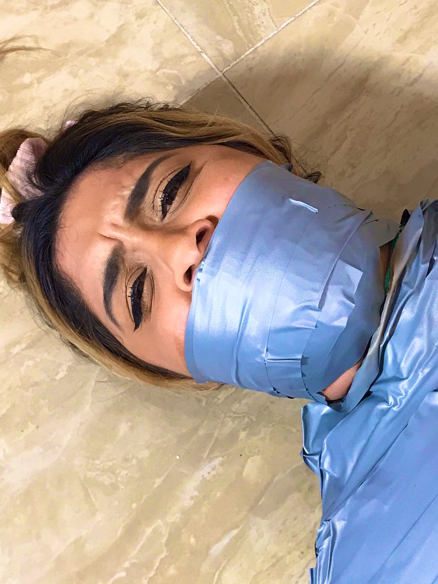 DominicWolfe's tweet photo. Gorgeous Olivia Nicolette gets Home Invaded &amp; Massively Mummified W/a Huge Pair of Panties Wrapped securely in her Big Sexy Mouth 👄 https://t.co/vaMIf9zvSm