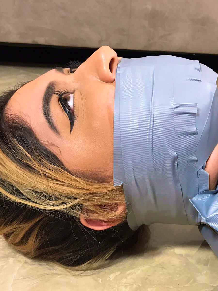 DominicWolfe's tweet photo. Gorgeous Olivia Nicolette gets Home Invaded &amp; Massively Mummified W/a Huge Pair of Panties Wrapped securely in her Big Sexy Mouth 👄 https://t.co/vaMIf9zvSm