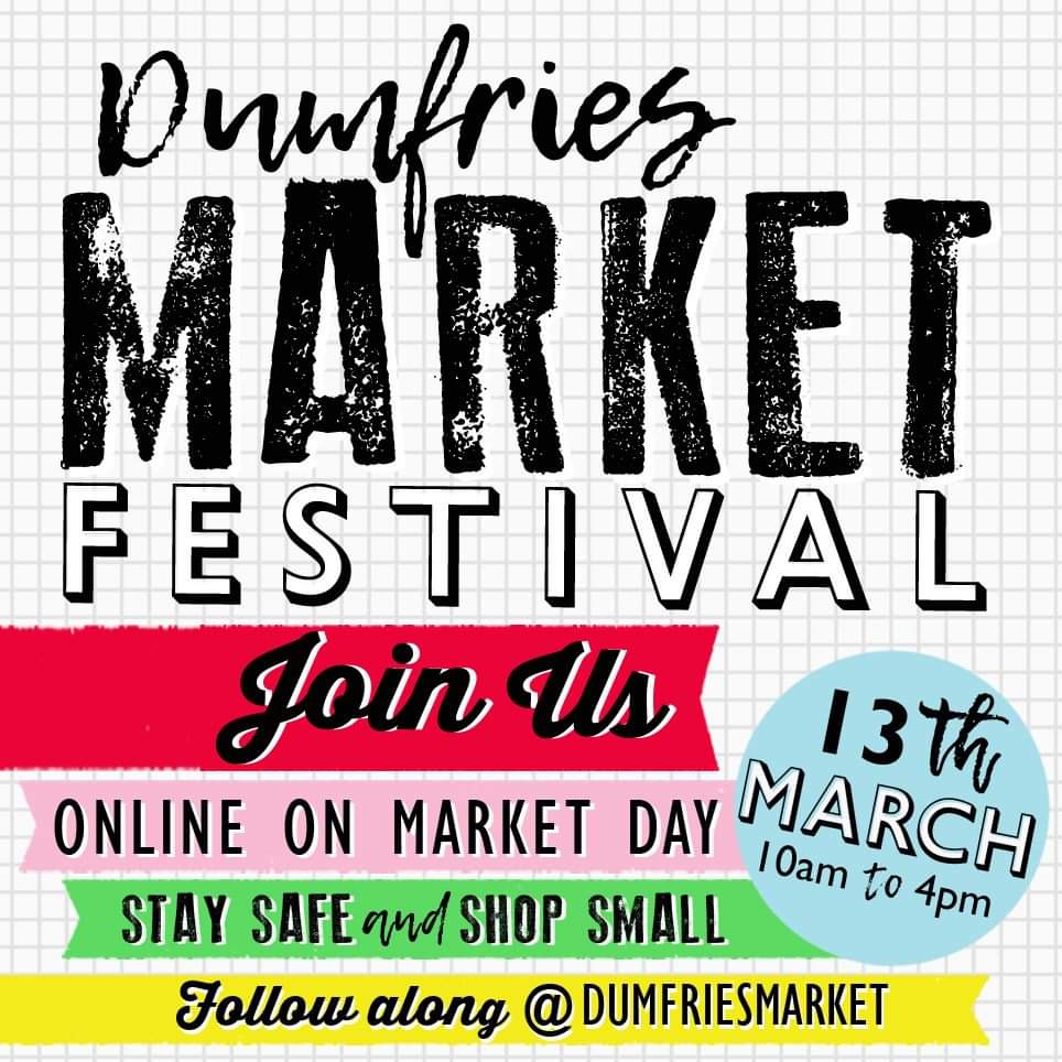 Dumfries_Market's tweet photo. 2 WEEKS TO GO!! 
We are so excited to bring back our #dumfriesfest for 2021! We hope you'll join us and our fantastic line up of talented local makers, producers and performers on Saturday 13th March from 10am - 4pm from the comfort and safety of your own home. https://t.co/yQu5H8eCxo