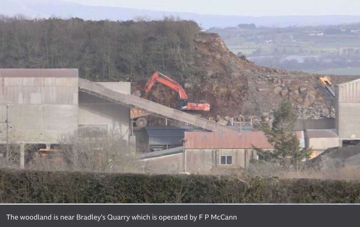 RDeanBlackwood's tweet photo. This image from @TVconormac captures the stark reality, not only of destruction of irreplaceable #CraigallRocks ecosystem, but an entire hillside. @NicholaMallon must urgently intervene and address the invidious position councils were placed in with #ROMPs in 2015 #Systemfailni https://t.co/mmotqdPah4