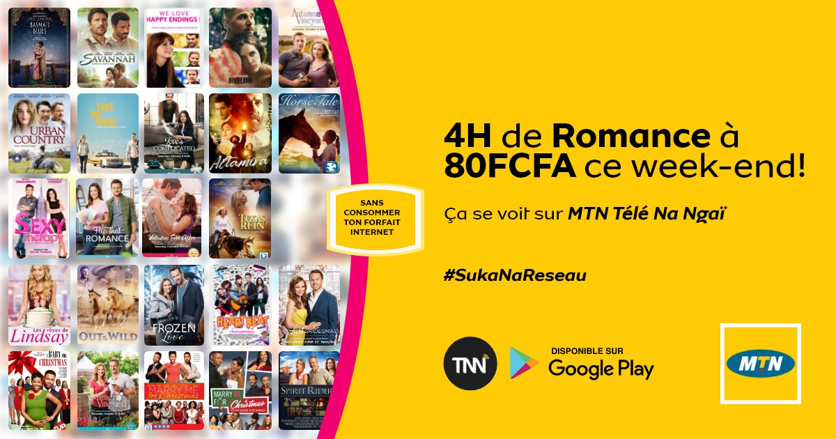 MTN_123's tweet photo. 👍🏽 4H de cinéma sur MTN TNN ce week-end
💪A seulement 80 FCFA 
 Cliquez sur ce lien👇 pour télécharger MTNTNN
https://t.co/sSKnQSlJ46 ou allez sur le site web https://t.co/n8MUjS5Dut
#SukaNaInternet #mtncongo #mtntnn #ChezMoiAuCongo https://t.co/PVrbasVPn6