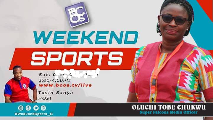 WeekendSports_B's tweet photo. This weekend😊😋 we've got some special goodies lined up for you on the show.😊 You know you have no option than to enjoy every bit of #WeekendSports @TosinSanya_ has got you covered! Okay leggo! https://t.co/hBL8JdG349
