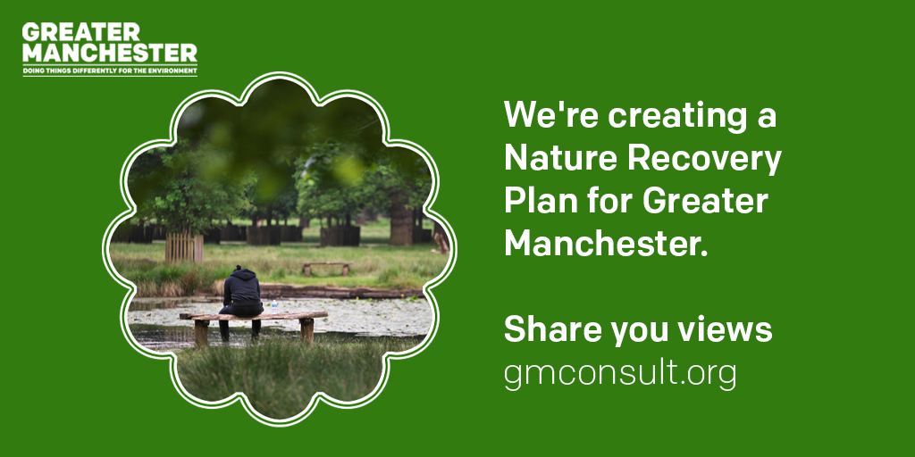 BuryCouncil's tweet photo. 🌲 We're working to create a healthier and greener Greater Manchester. 

Take part in the Local Nature Recovery Strategy survey to have your say.

Share your views before the deadline closes tomorrow at 23.59 👉🏽 https://t.co/8caGYNgrLK

#GMGreenCity https://t.co/dMJZD46xs5