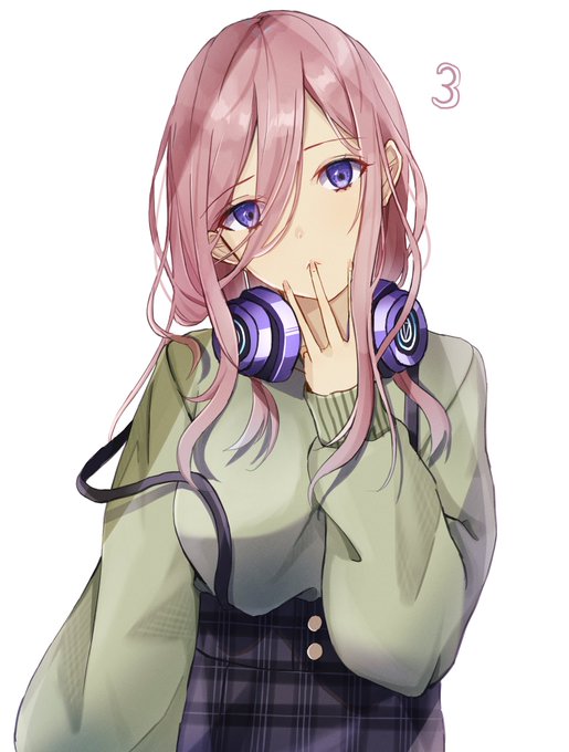 A-toraさんがTwitterに投稿した中野三玖(五等分の花嫁)のイラスト。