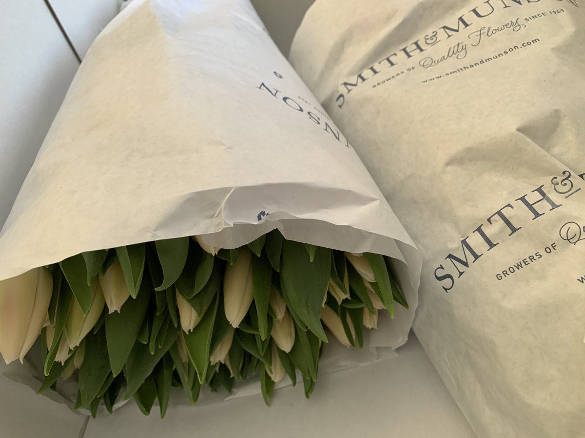 Another delivery this morning of fantastic English <a href="/smithandmunson/">Smith & Munson Ltd</a> tulips.