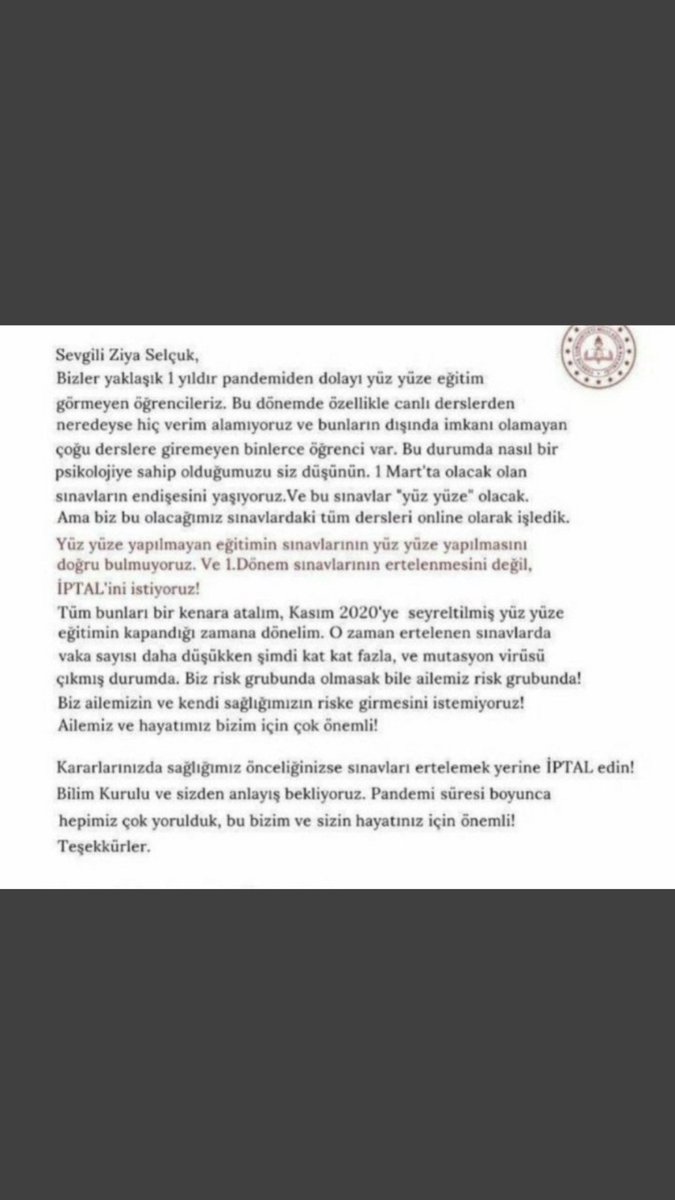 eyluljkq's tweet photo. Agalar yayalım bunu hadi iptal ettiricez sınavları  #neyapacağız https://t.co/pVJOtXExpF