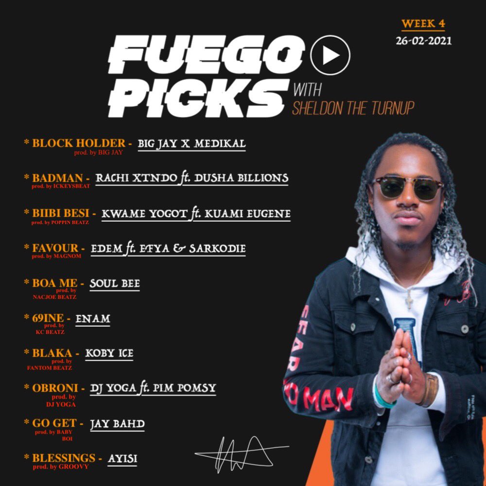 TheTurnUpGh's tweet photo. #FuegoPicks Week 4🔥🔥🔥

🚨New music! New vibes! 🚨Updated list! 

Click on the link and select your preferred app and turn up 🔥🔥

https://t.co/yYiCb8T1tF https://t.co/X9Ox6mx1A0