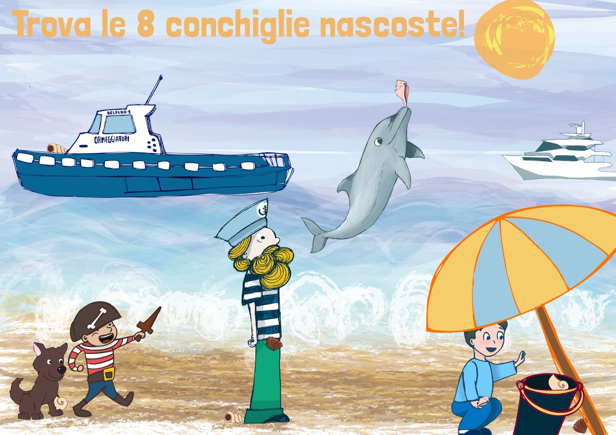 𝗚𝗶𝗼𝗰𝗮 𝗲 𝗶𝗺𝗽𝗮𝗿𝗮 𝗰𝗼𝗻 𝗜𝗹 𝗣𝗼𝗿𝘁𝗼 𝗱𝗲𝗶 𝗽𝗶𝗰𝗰𝗼𝗹𝗶!
 
In questo disegno sono presenti 8 conchiglie, riesci a trovarle tutte?

Per continuare a giocare con noi, clicca qui ▶️  bit.ly/3aD79ls

#giocaeimpara #dal2005convoi #ilmareinrete #conchiglie