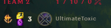 Daveyx3's tweet photo. Hi @RiotSupport
 
I was recording a youtube gameplay video just to play vs a player that ragequit at 5minutes in the game. His name is 'UltimateToxic' on EUwest. Posting a screenshot aswell.

Game was played on 28/02/2021 euw https://t.co/fQvfGFhzZD