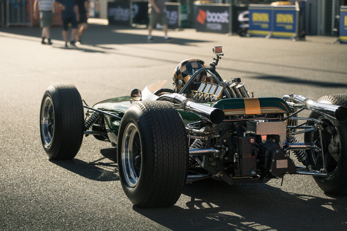brabsracer's tweet photo. What do you think was going through @SamBrabs mind while playing with his grandfather’s Brabham BT19 at Bathurst? #bigsmile #iconicF1car #f1 #RepcoSC #brabham #brabhamheritage #worldchampion66 #kieranmalloch 📷#RepcoGarage https://t.co/riARj41nvC