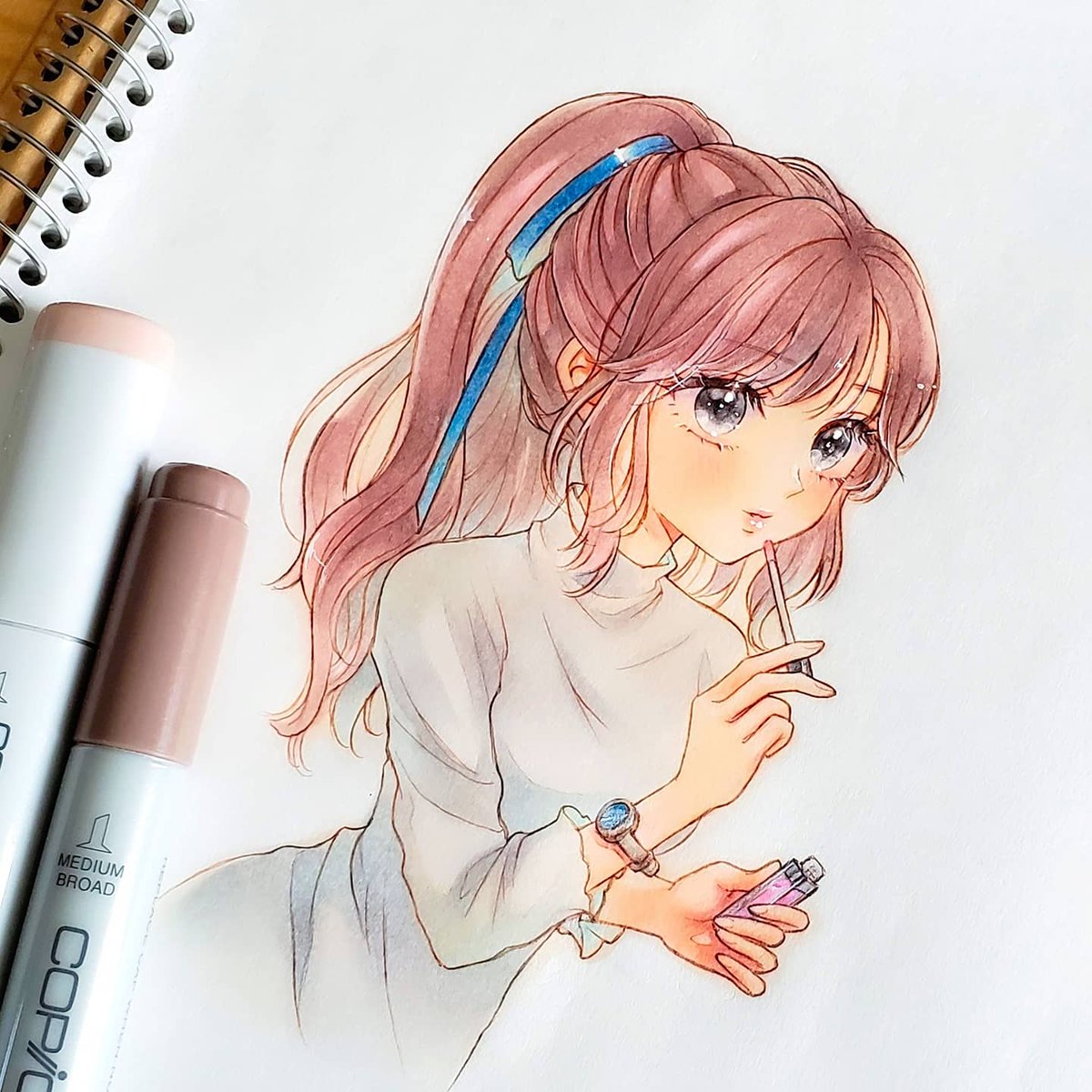 クロッキー帳とても塗りやすい コピック しーちゃん のイラスト