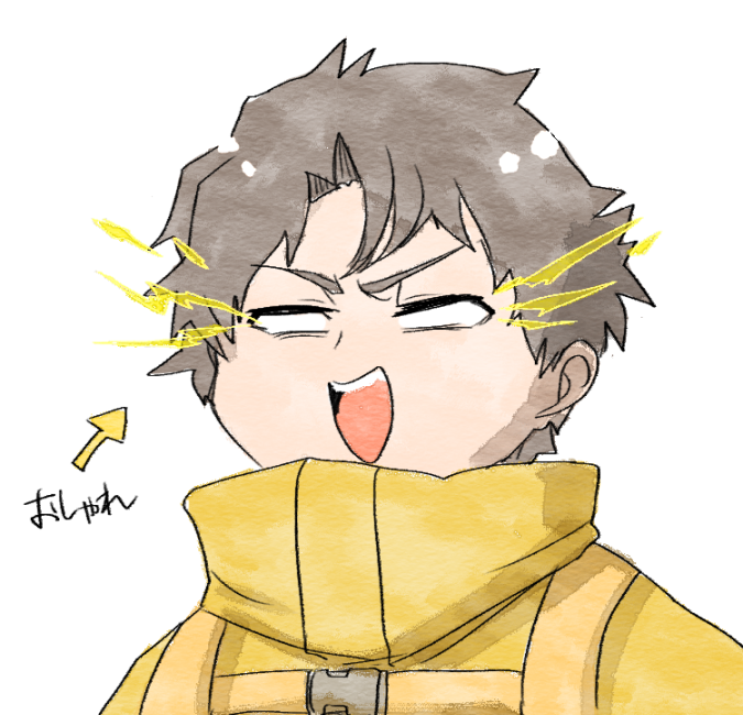 「オシャレ感覚で眼球を発光させるやべーやつ #ナポリ山脈 」|［コンプラ配慮］マンのイラスト