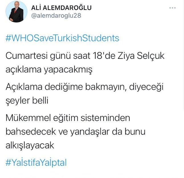 __shtriga's tweet photo. Saat 18.00'a kadar şu tweetleri 1 milyona ulaştıralım. Mükemmel(!) bakanımız açıklama yapacakmış. #neyapacağız https://t.co/OPIRzT58mm