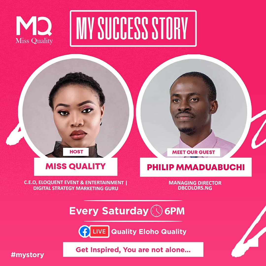 miss__quality's tweet photo. Join me and Philip Mmaduabuchi by 6 pm today for the 29th series of my success story.

do what you can, with what you have, where you are.” – Theodore Roosevelt
#missquality
#BlackHistoryMonth 
#ChooseToChallenge 
#BlackHistory https://t.co/N90U2VaXGL