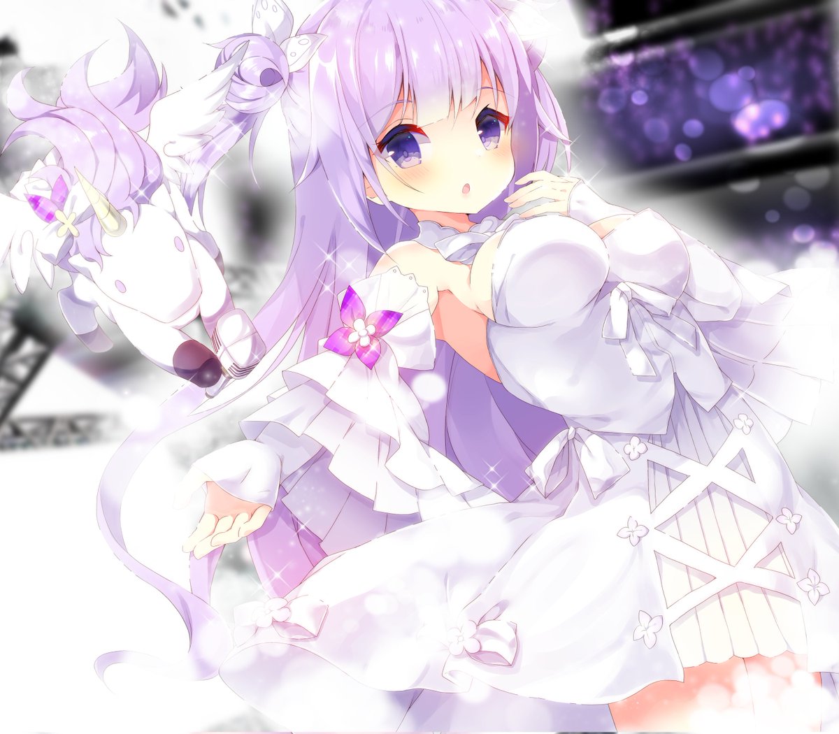 ユニコーン(アズールレーン) 「skeb1点納品しました～!?✨
アズレンのユニコーンちゃん!!アイドル衣装!
」|幸奈ふな🏝狐島フナのイラスト