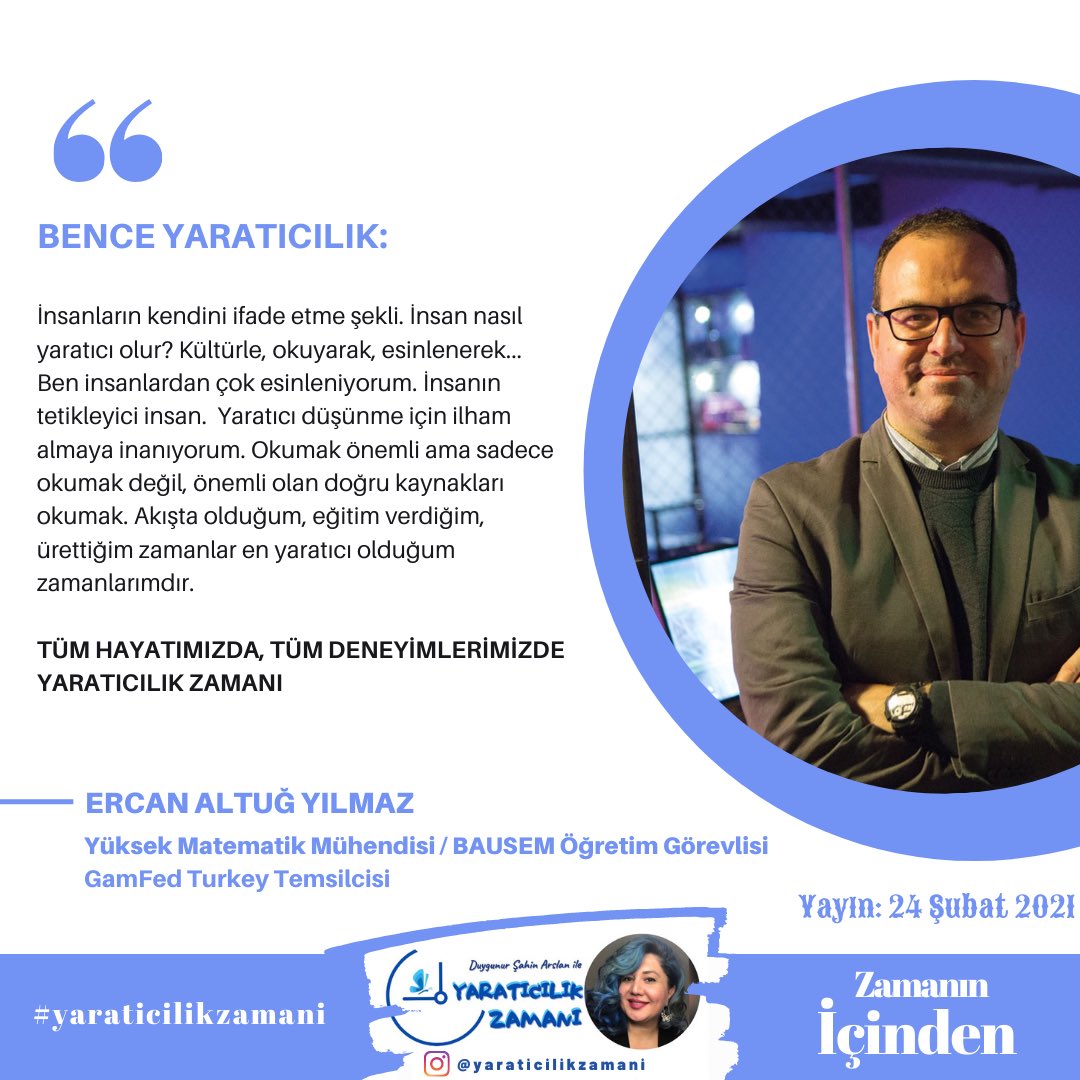yaraticilikzmn's tweet photo. #yaratıcılık ZAMANI(n) İÇİNDEN
@ercanaltug @duygunursahin
⏰ZAMAN YARATICILIK ZAMANI
#creativitytime #yaraticilikzamani #egitim #çocuk #oyun #oyunlaştırma #egitseloyun #play #game #gamification #oyunlastırma #gamefed #creativity #innovation #creativity #yaratıcılık #egt 🦋 https://t.co/JVdNPz9sh2