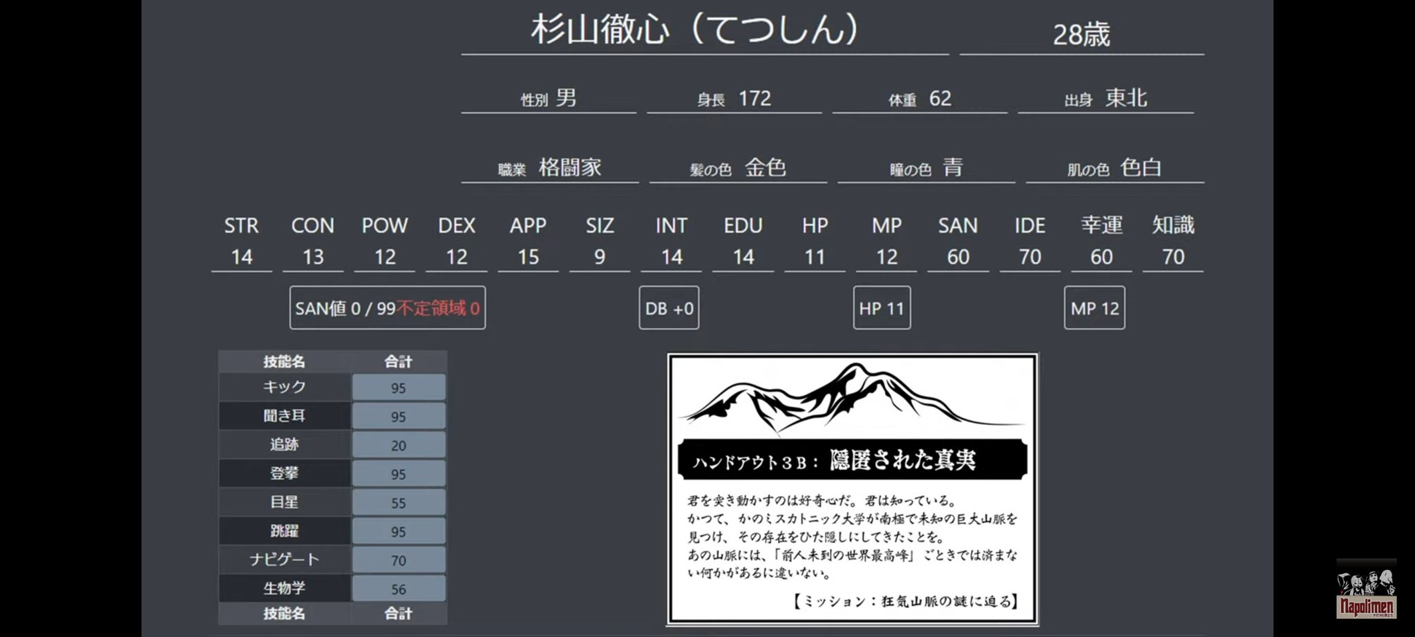 ナポリ山脈 キャラシ見えるかわからんので最初のスクショしたキャラシ ステータス 上げとく ナポリ山脈 キャラシ見えるかわからんので最初のスクショしたキャラシ ステータス 上げとく