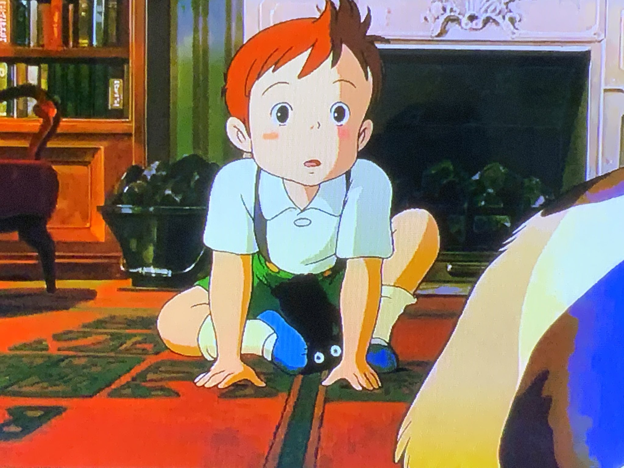 とよ田みのる 娘様にこれ位の時間にテレビを消してお風呂に行こうと促すのだが気持ちが完全にテレビに向いたまま腰を浮かしてギリギリの感じでリモコンで消そうとしてくれるのだが その仕草が 魔女の宅急便でジジを身代わりに届けた家の子供がテレビを消す