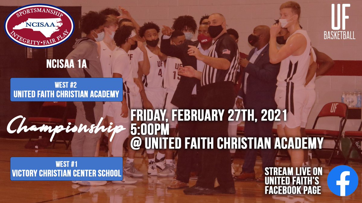 I have fought the good fight, I have finished the race, and I have remained faithful. And now the prize awaits me—
2 Timothy 4:7-8a NLT

State Championship Game Day!

#FaithBoys <a href="/UFCA_BBALL/">UFCA Basketball</a> <a href="/DHolloway_/">Darrion R. Holloway, Esq.</a> <a href="/TrooKing2/">Kendrick JAMAR</a> @coachnlife <a href="/jaden_quick5/">Jaden Quick</a> <a href="/Quinton002/">Quinton Scheuermann</a>
