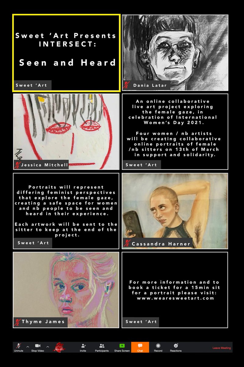 sianm93's tweet image. I didn&apos;t even get time to tweet about this before the tickets SOLD OUT! how exciting!?  @wearesweetart #IntersectProject is coming back for #IWD2021 in a new online format! Seen and Heard will take place on the 13th of March and I can&apos;t wait!