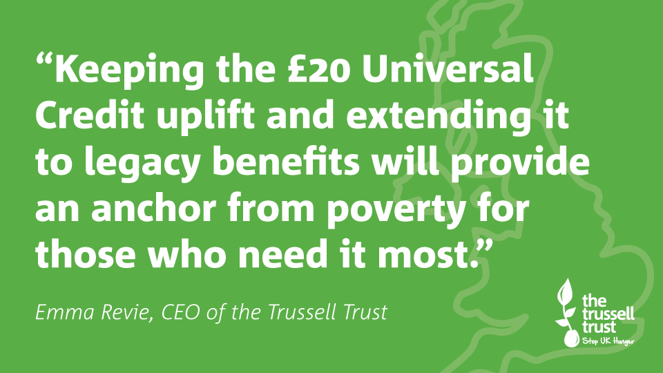 TrussellUK's tweet photo. Ahead of next week's #Budget, we're calling on @RishiSunak to #KeepTheLifeline £20 uplift to #UniversalCredit and extend it to legacy benefits to stop more people being swept into poverty. RT if you agree. https://t.co/OrgwpwSEhK