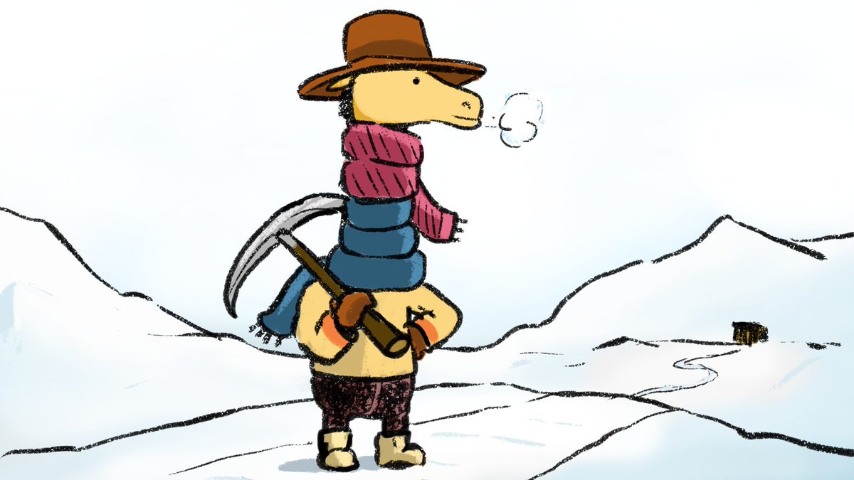 Doodle-a-Day Day 58Today's Lobster Prompt:KlondikeIt's cold up there, so wear a scarves, Johnny!