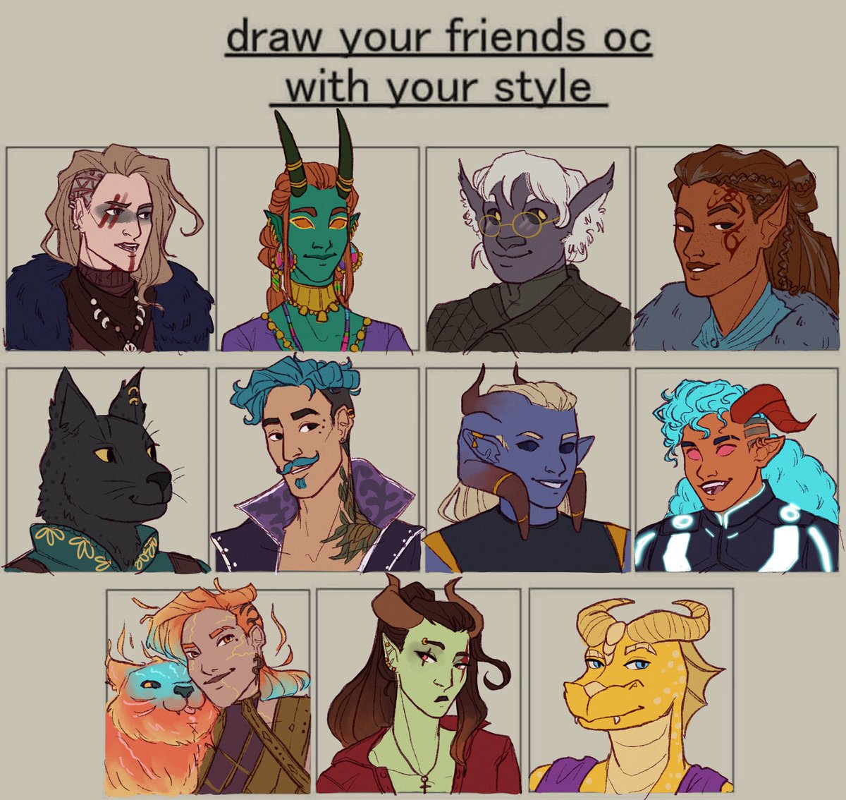 What a colorful lil mix of OCs 
