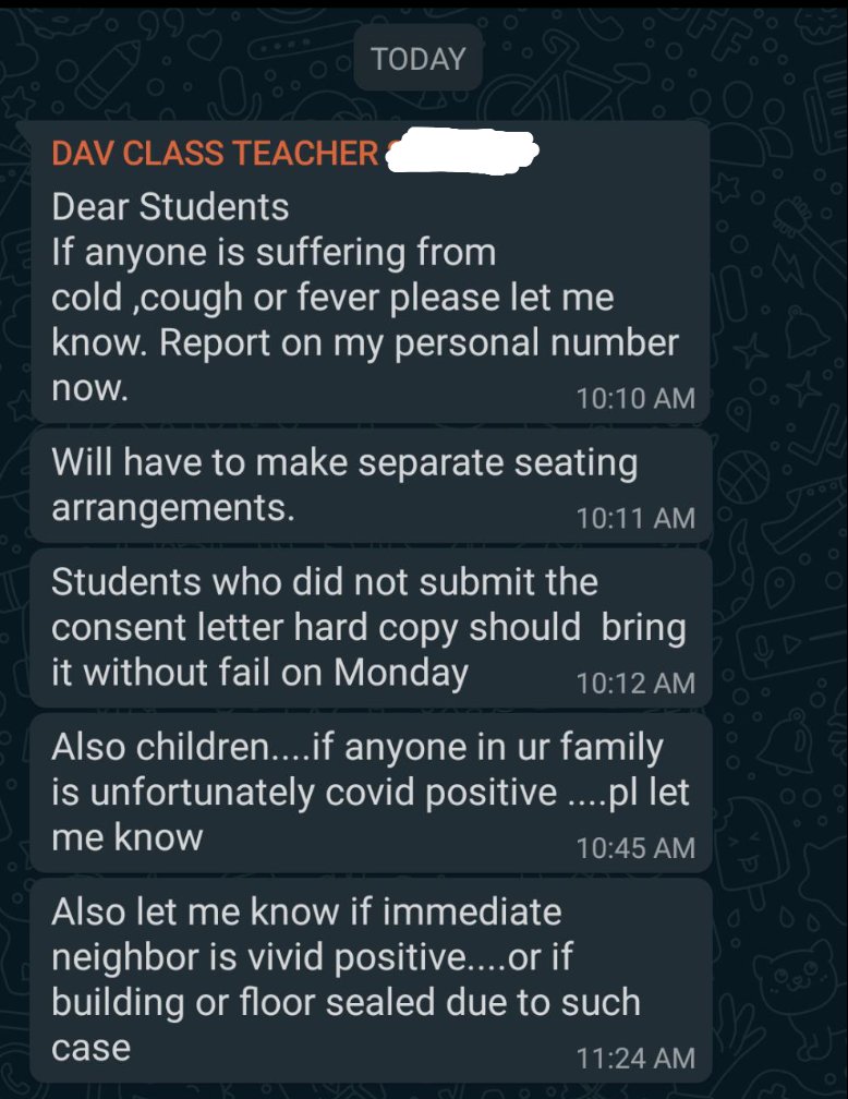 AD_Rajkonwar's tweet photo. @anubha1812 Ma'am, at times like these, when corona is in its prime again, we are asked to give offline exams and that too with COVID+ students in DAV New Panvel while all other schools of our area are taking online exams! It's totally unfair! Our exams are starting on 1 March. Please help🙏 https://t.co/c7Mt2y4Y7o