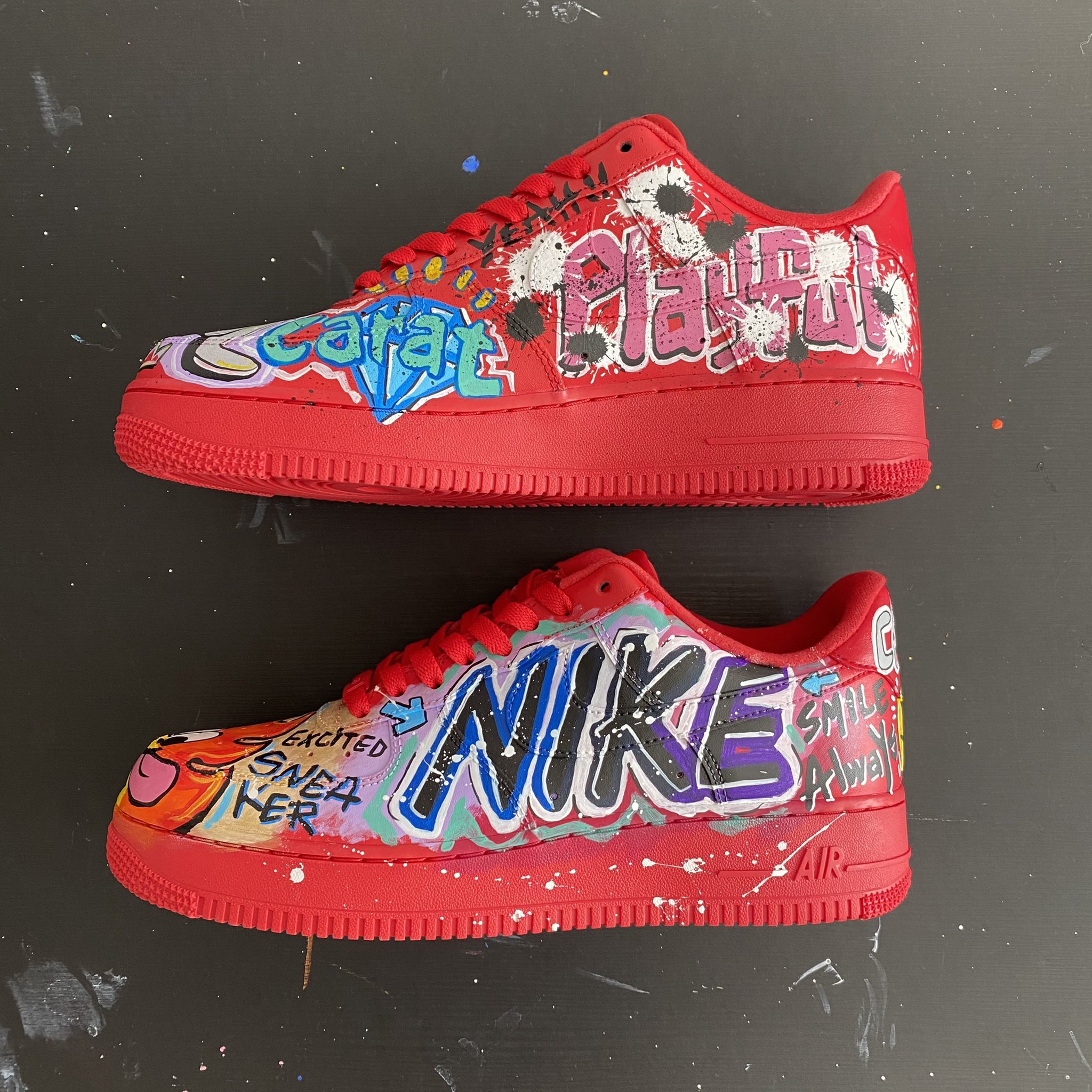 nike hand paint skater エアフォース