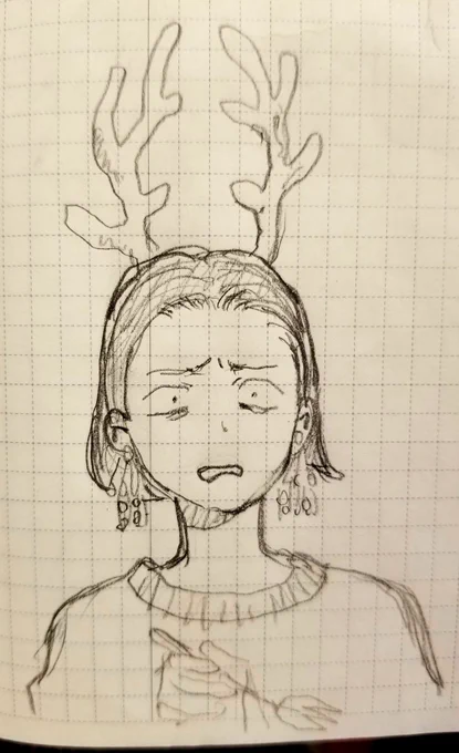 打ち合わせという名目で久し振りに人間と会話しました、画像は意味なく落書かれた担当編集氏。 