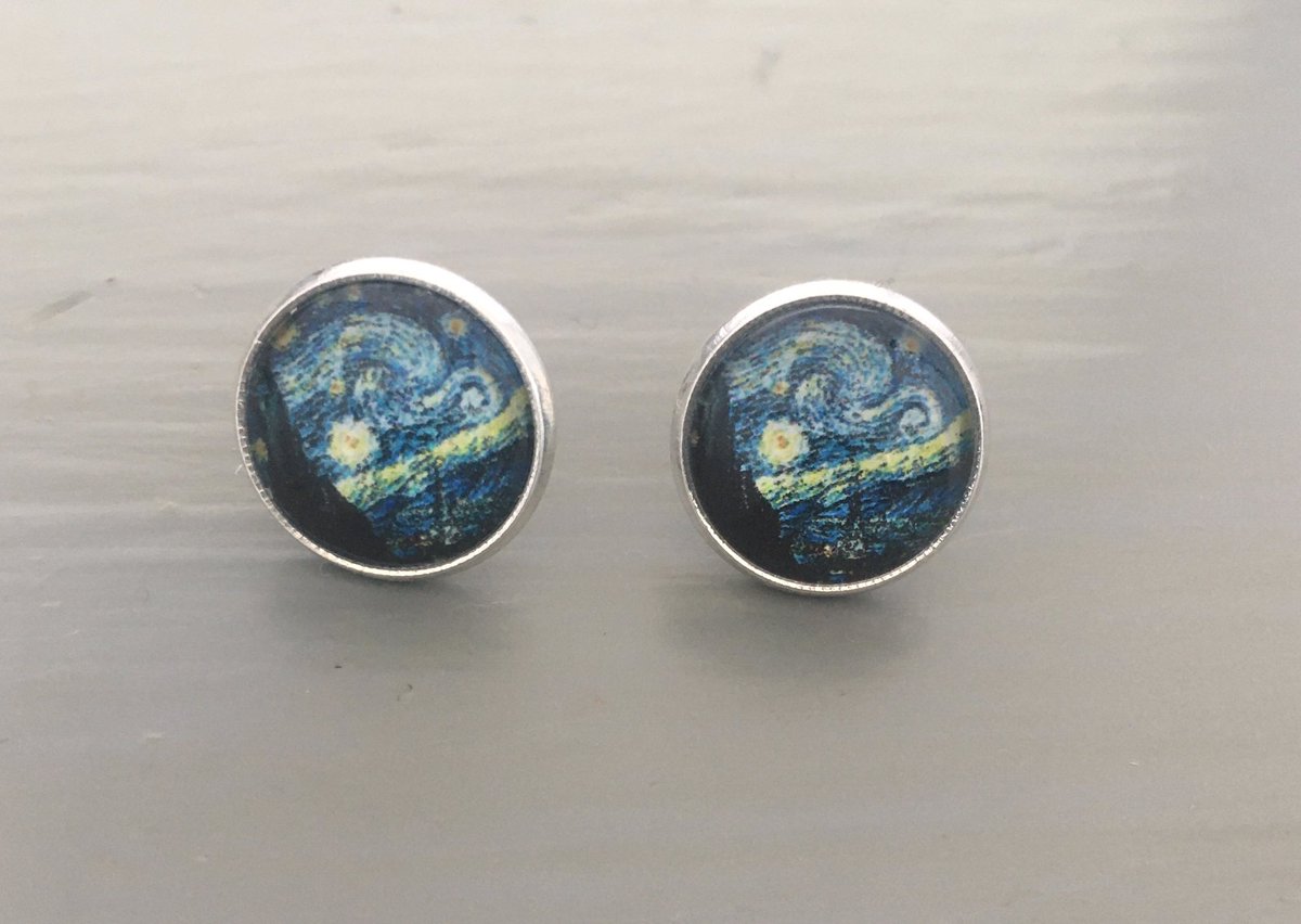 Van Gogh silver plated earrings £18 per pair #vangogh #earrings #shoplocal #ramsgate #mcgillanandwoodell
