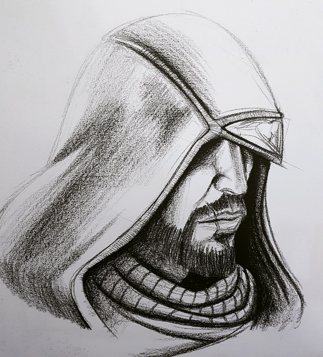 BolukbasiGuner's tweet photo. Ezio Auditore, done with charcoal
@Memento_Gallery @Assassins_UK @AC_Wiki @assassins_de @UbisoftDE @ACUnivers @MentorCaptures @AosenCarlo @ac_landmarks #AssassinsCreed #AssassinsCreedRevelations #ezioauditore #masterassassin #sketch #charcoal #artwork #portrait https://t.co/R54cwC6M82