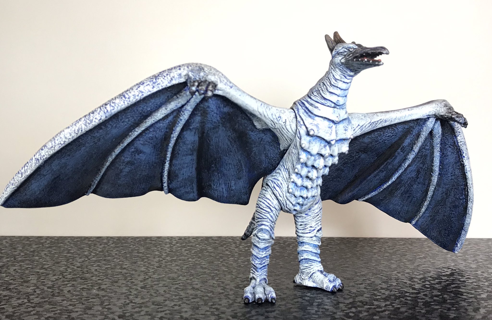 ゴジラ怪獣ソフビ 二代目ラドン 改造リペイント完成品