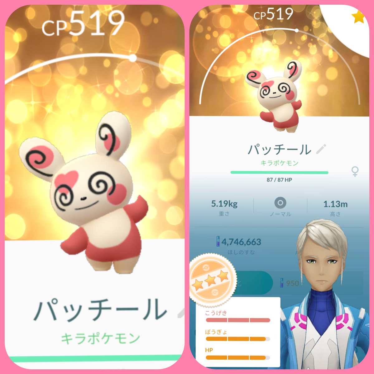 くるみ パッチール ˊᗜˋ ᐝ ポケモンgo ハートパッチール