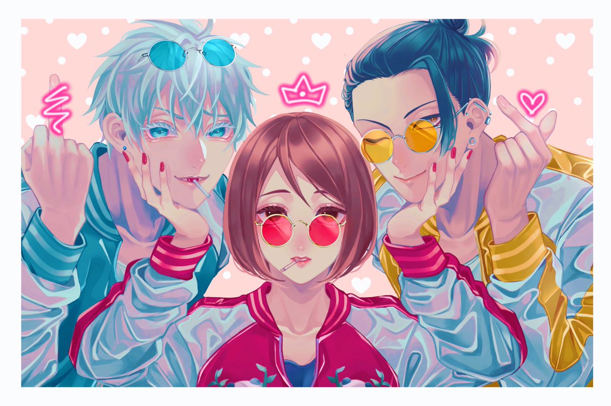 呪 メガネ企画 さしす プリクラ ʕ ʔあなきʕ ʔのイラスト