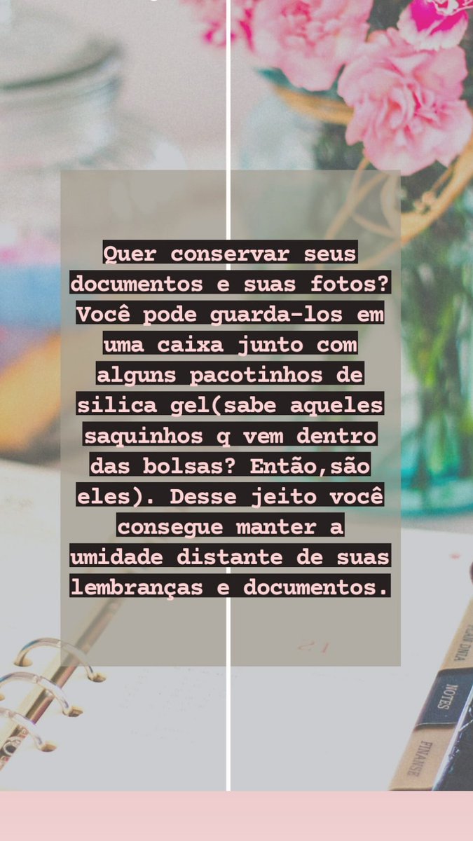 Chega de fotos e documentos manchados gente!!! 😉🤗... Tem mais dicas lá no Insta @organizecomaline 🌼✨