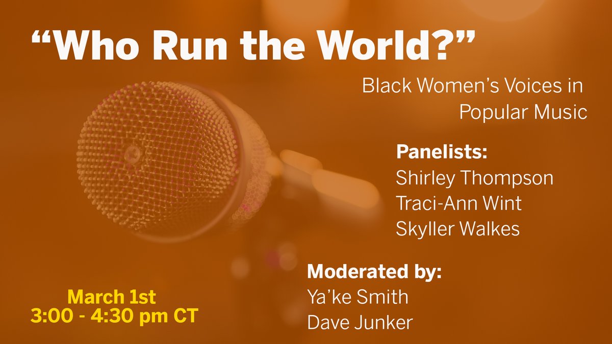 UTexasMoody's tweet photo. Join us for a panel to listen and discuss selected tracks
from important and overlooked Black women artists from jazz to neo-soul and from hip hop to the rich musical mix of the Black diaspora.
RSVP: https://t.co/eXL3VZNqY1
@yake80 https://t.co/GC3I0YhVQp
