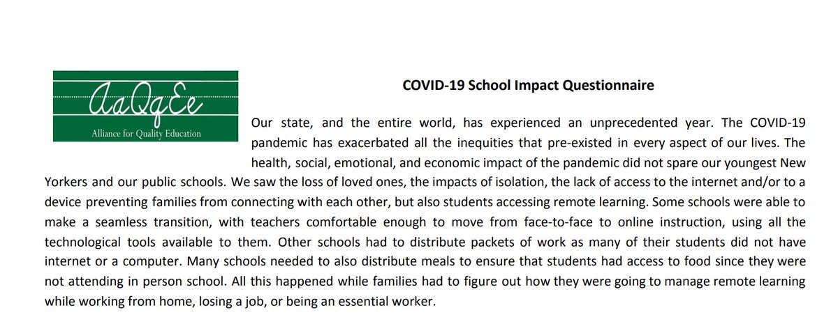Help us highlight how the lack of state funding has impacted our districts! If you are a principal, administrator or superintendent take a moment to complete and return the questionnaire to Marina@aqeny.org  by March 10. 

aqeny.org/wp-content/upl…